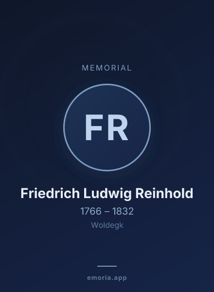 Memorial portrait of Friedrich Ludwig Reinhold