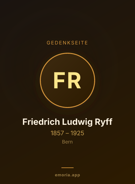Gedenkportrait von Friedrich Ludwig Ryff