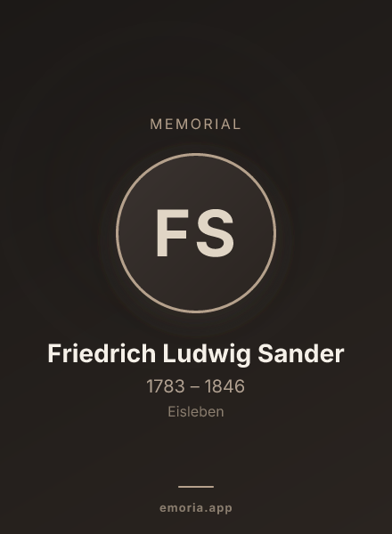 Memorial portrait of Friedrich Ludwig Sander