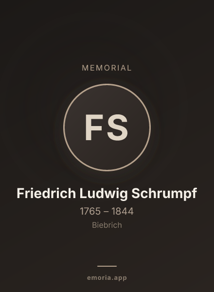 Memorial portrait of Friedrich Ludwig Schrumpf