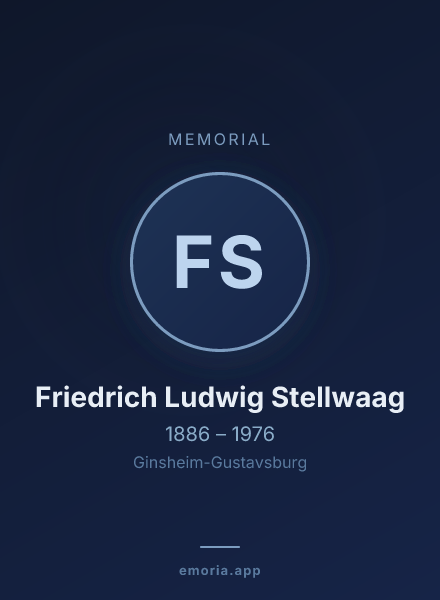 Memorial portrait of Friedrich Ludwig Stellwaag