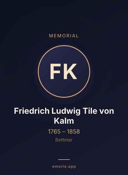 Memorial portrait of Friedrich Ludwig Tile von Kalm