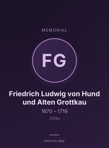 Memorial portrait of Friedrich Ludwig von Hund und Alten Grottkau