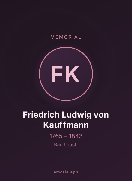 Memorial portrait of Friedrich Ludwig von Kauffmann