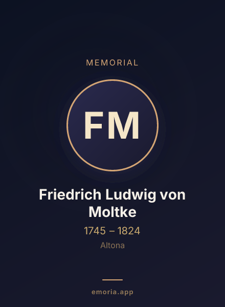 Memorial portrait of Friedrich Ludwig von Moltke