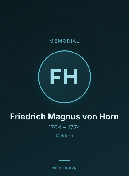 Memorial portrait of Friedrich Magnus von Horn