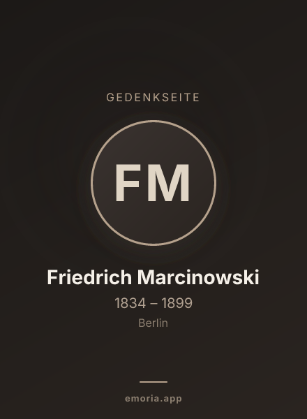 Gedenkportrait von Friedrich Marcinowski