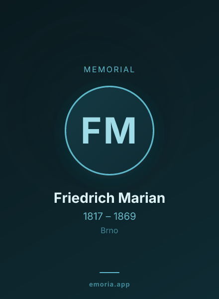 Memorial portrait of Friedrich Marian