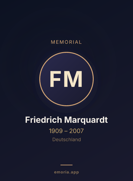 Memorial portrait of Friedrich Marquardt