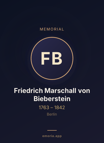Memorial portrait of Friedrich Marschall von Bieberstein