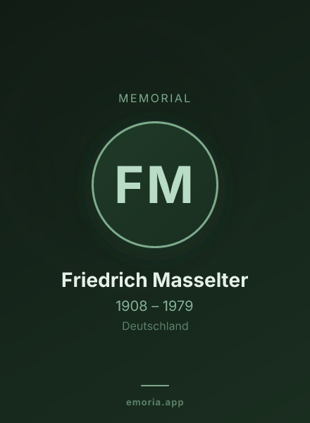 Memorial portrait of Friedrich Masselter