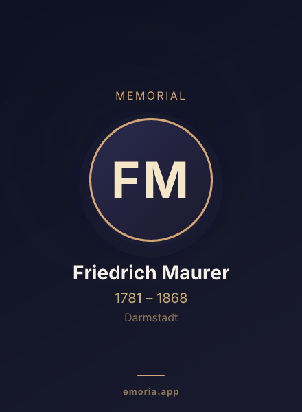 Memorial portrait of Friedrich Maurer