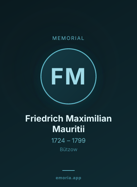 Memorial portrait of Friedrich Maximilian Mauritii