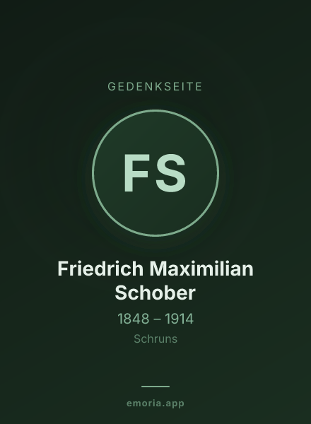 Gedenkportrait von Friedrich Maximilian Schober