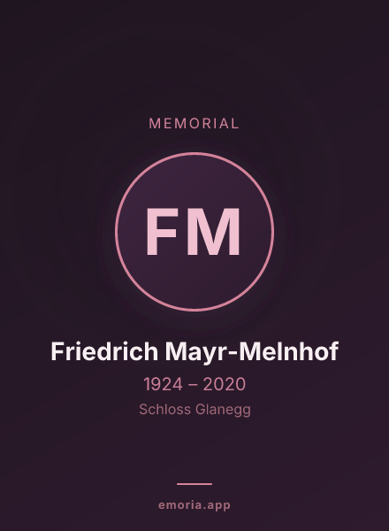 Memorial portrait of Friedrich Mayr-Melnhof