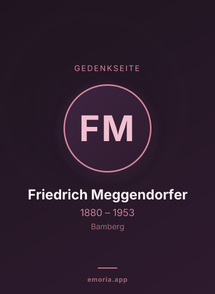 Gedenkportrait von Friedrich Meggendorfer