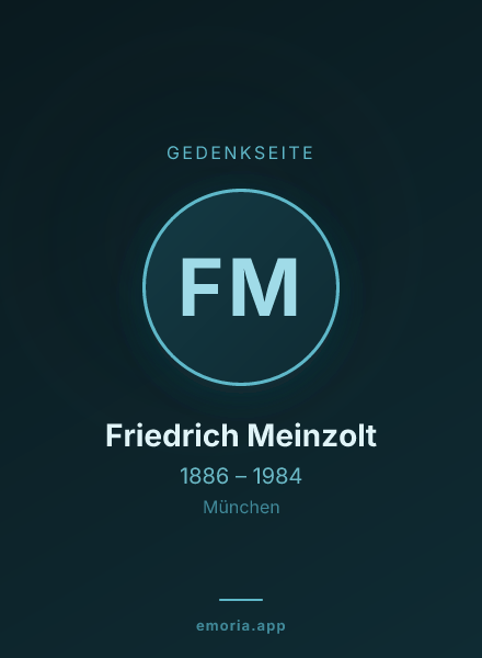 Gedenkportrait von Friedrich Meinzolt