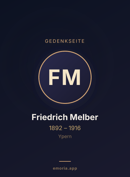 Gedenkportrait von Friedrich Melber