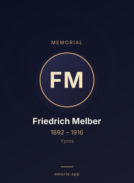 Memorial portrait of Friedrich Melber