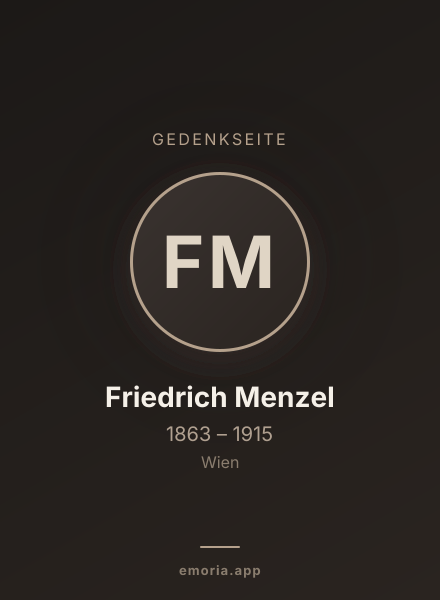 Gedenkportrait von Friedrich Menzel
