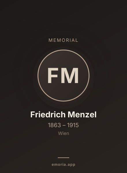 Memorial portrait of Friedrich Menzel