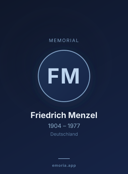Memorial portrait of Friedrich Menzel