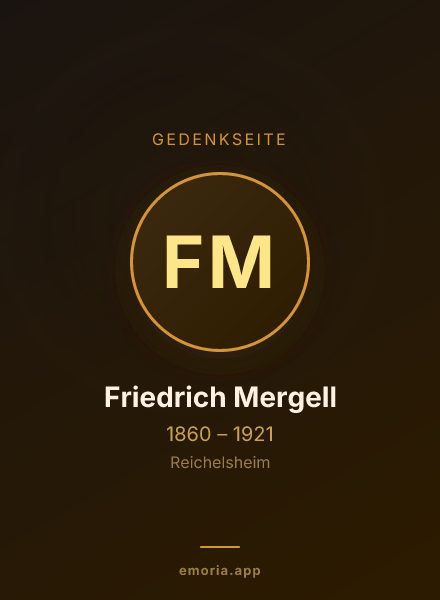 Gedenkportrait von Friedrich Mergell