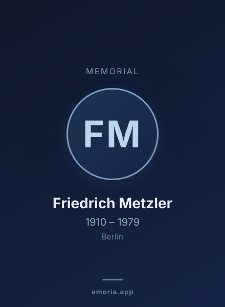 Memorial portrait of Friedrich Metzler
