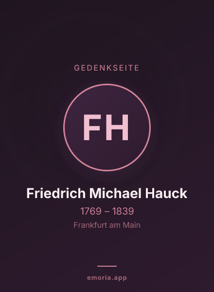 Gedenkportrait von Friedrich Michael Hauck