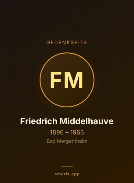 Gedenkportrait von Friedrich Middelhauve