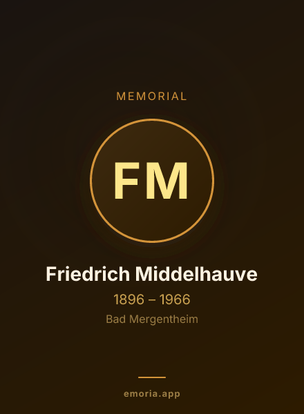 Memorial portrait of Friedrich Middelhauve