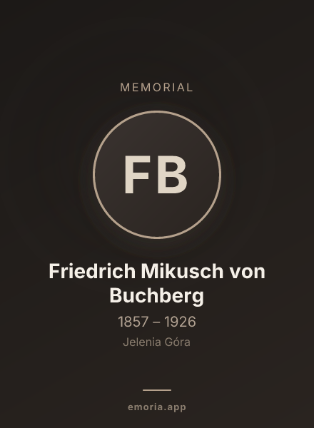 Memorial portrait of Friedrich Mikusch von Buchberg