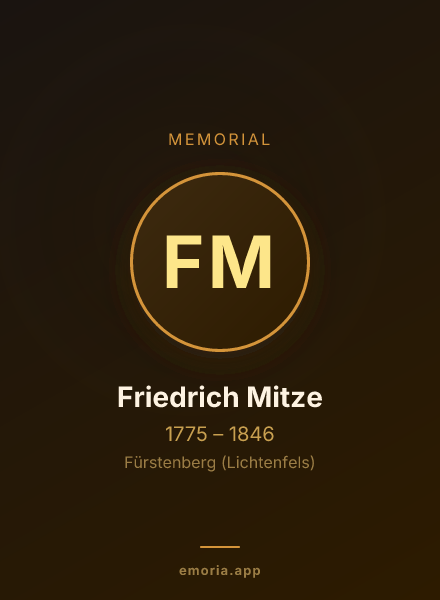 Memorial portrait of Friedrich Mitze