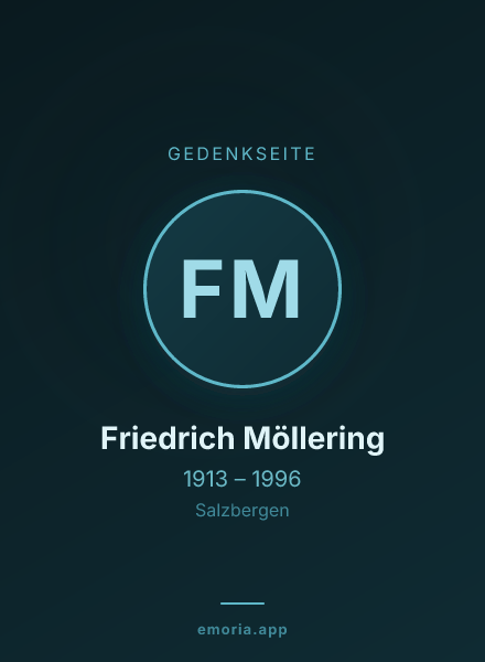 Gedenkportrait von Friedrich Möllering