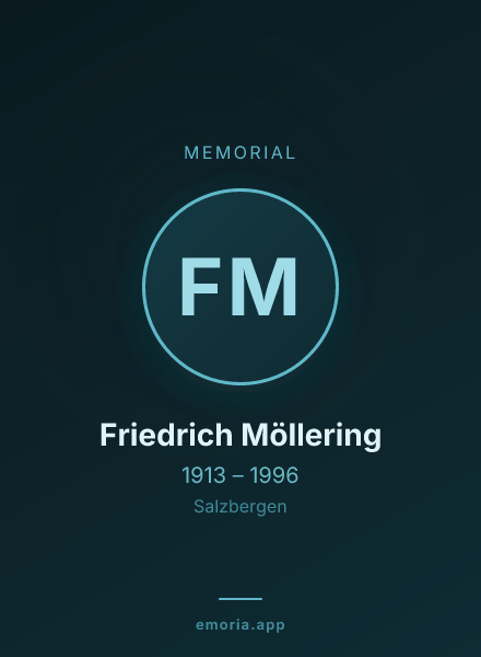 Memorial portrait of Friedrich Möllering