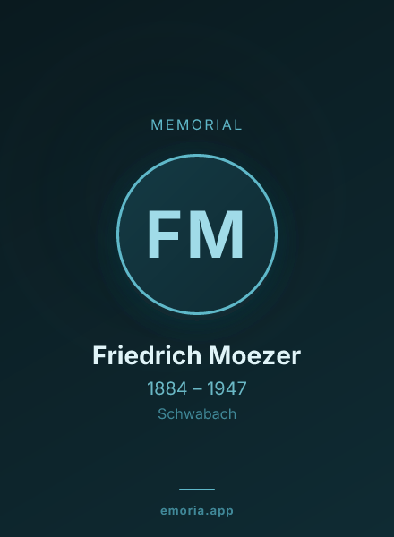 Memorial portrait of Friedrich Moezer