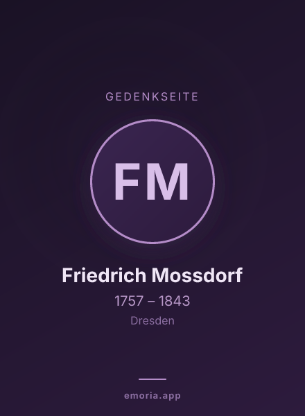 Gedenkportrait von Friedrich Mossdorf