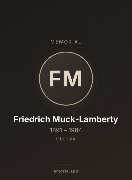 Memorial portrait of Friedrich Muck-Lamberty