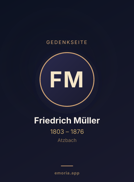 Gedenkportrait von Friedrich Müller