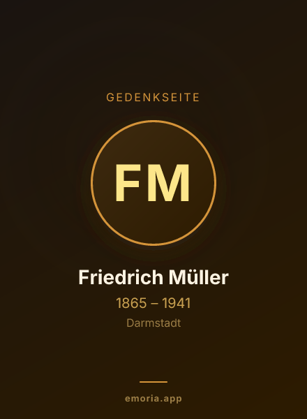 Gedenkportrait von Friedrich Müller