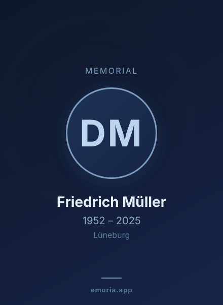 Memorial portrait of Dr. Friedrich Müller