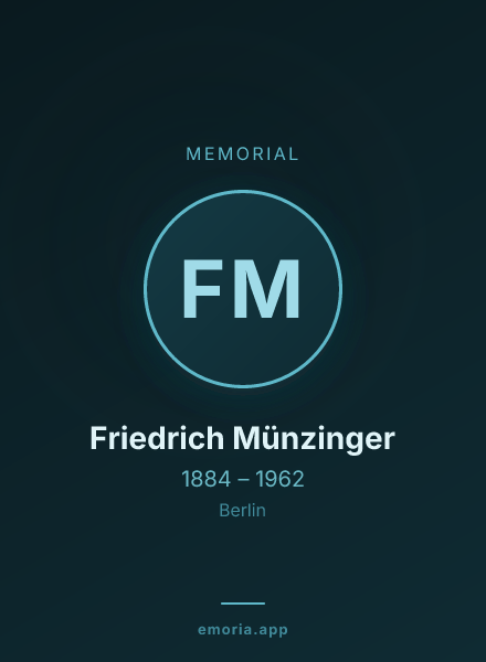 Memorial portrait of Friedrich Münzinger