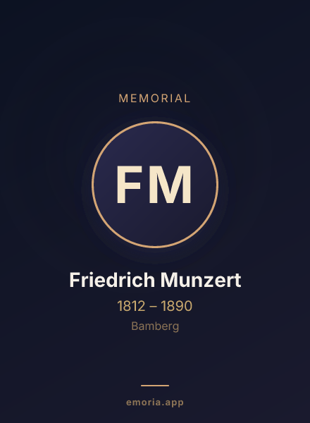 Memorial portrait of Friedrich Munzert