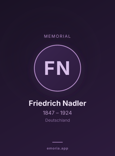 Memorial portrait of Friedrich Nadler