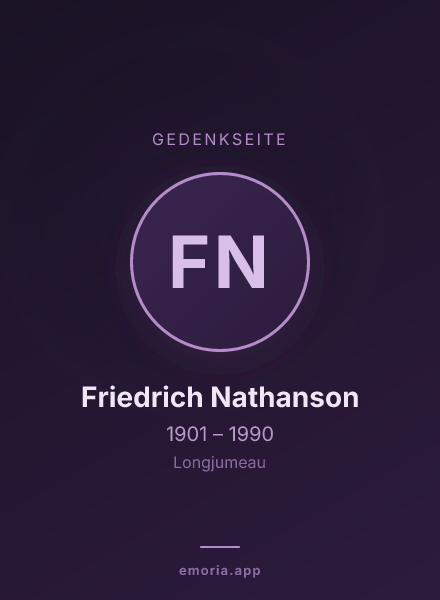 Gedenkportrait von Friedrich Nathanson