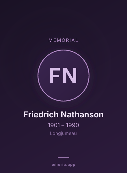 Memorial portrait of Friedrich Nathanson