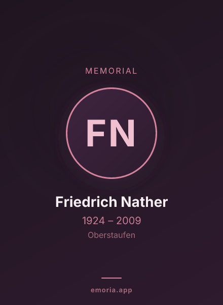 Memorial portrait of Friedrich Nather