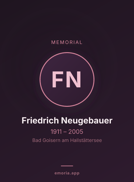 Memorial portrait of Friedrich Neugebauer