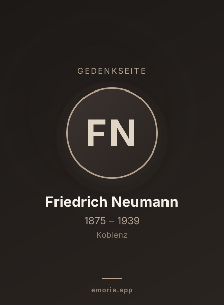 Gedenkportrait von Friedrich Neumann