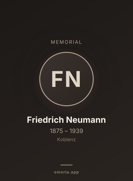 Memorial portrait of Friedrich Neumann